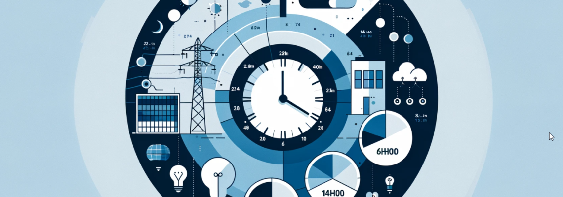 infographie présentant les heures creuses électricité en France